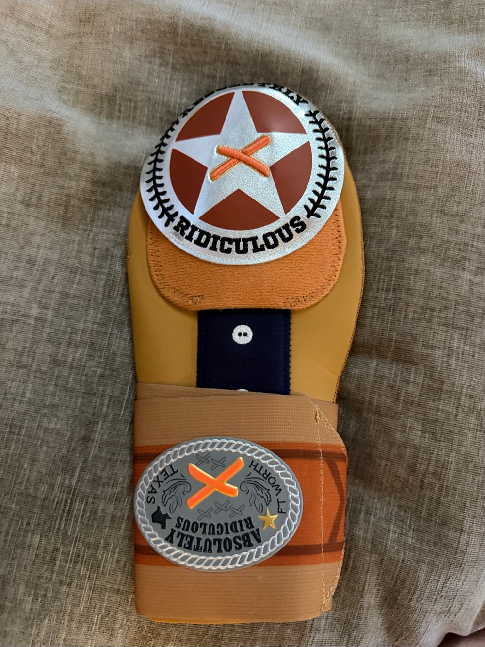 Absolutely ridiculous cowboy sliding mitt